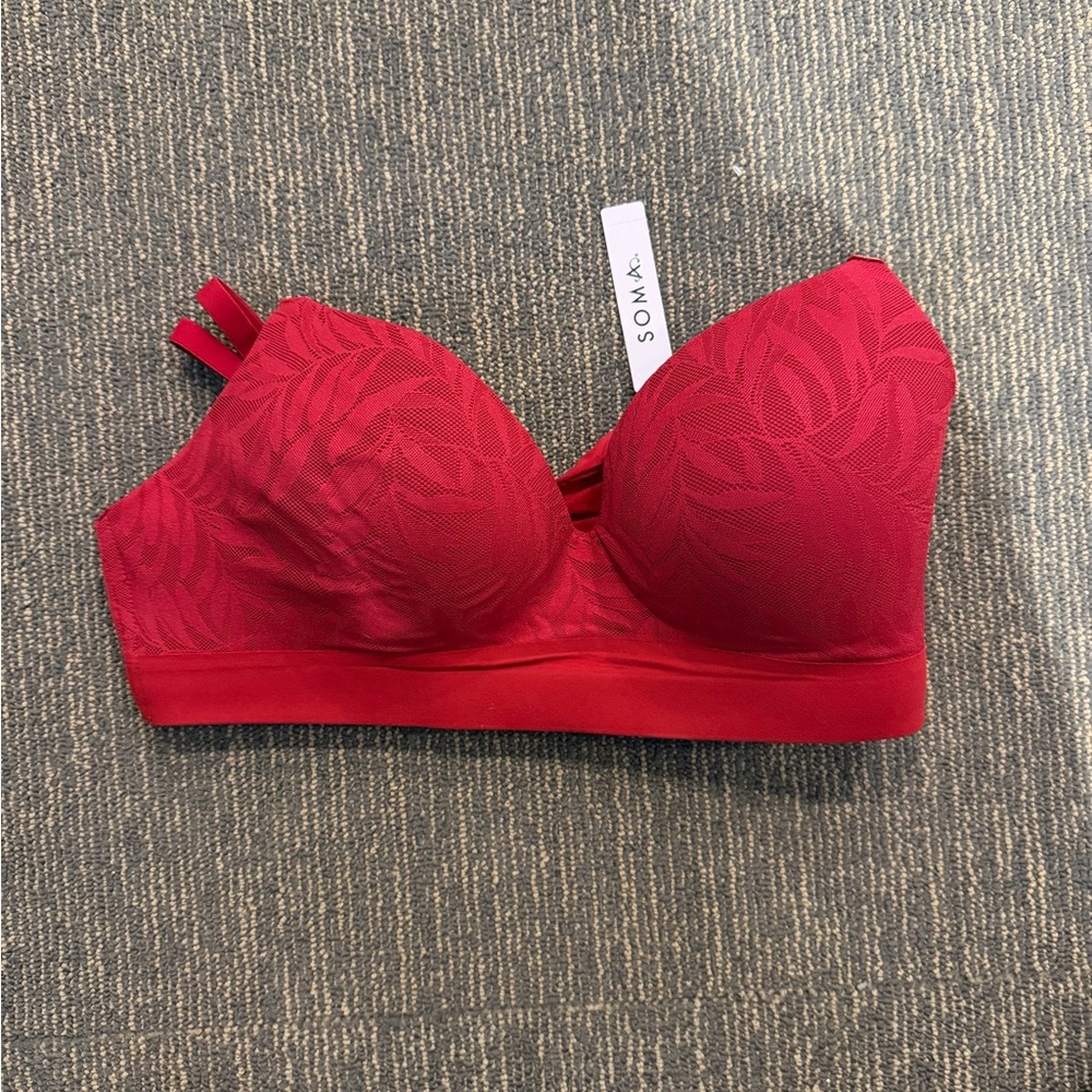 Soma Vibrant Red Bra Endliss Wireless